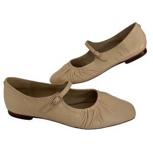 Sam Edelman Micah Women Ballet Flats Cream Leather Mary Jane Size 11